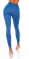 Preview: High Waist Slim Fit Skinny-Jeans im sexy Destroyed-Look - blau