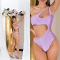 Preview: Exklusiver Sexy Monokini mit Cutouts und Softcups - flieder