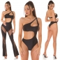 Preview: Exklusiver Sexy Monokini mit Cutouts und Softcups - schwarz