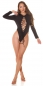 Preview: Sexy String-Bodytop mit Zierschnürrung - schwarz