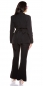 Preview: Elegante Blazer-Jacke mit Bindegürtel in schwarz