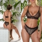 Preview: Sexy 2tlg. Dessous-Set aus feiner Spitze - schwarz