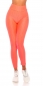 Preview: Figurbetonte Push Up Leggings im High Waist-Look - neon coral