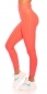 Preview: Figurbetonte Push Up Leggings im High Waist-Look - neon coral