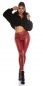 Preview: Thermo-Leggings im modischen Wetlook - bordeaux