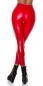 Preview: Thermo-Leggings im modischen Wetlook - rot