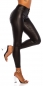 Preview: Figurbetonte -Must Have- Lederlook Hose - schwarz