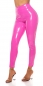 Preview: Sexy Highwaist Latex-Leggings in pink