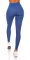 Preview: High Waist Stretch-Jeans im Used-Look - blau