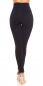 Preview: Elegante High Waist Hose  mit Zierknopf-Leiste - marine