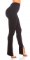 Preview: Elegante High Waist Hose mit Zierzippern in schwarz