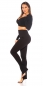 Preview: Elegante High Waist Hose mit Zierzippern in schwarz