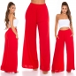 Preview: Luftig leichte Sommer Hose in rot