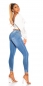 Preview: Sexy Push Up Jeans im Destroyed-Look - blue washed