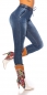 Preview: Used Skinny Jeans mit Elastik-Bund - blue washed