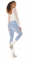 Preview: Sexy Skinny Jeans im auffallenden Ripped Vintage-Look - light blue