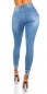 Preview: Skinny Jeans im modischen Used-Look - blue washed