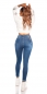 Preview: Skinny-Jeans mit Used-Effekten - blue washed