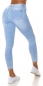 Preview: Helle Skinny High Waist Jeans mit Used-Effekten - light blue