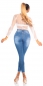 Preview: Push-Up Jeans im Highwaist-Look - blue washed