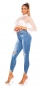 Preview: Push-Up Jeans im Highwaist-Look - blue washed