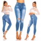 Preview: Push-Up Jeans im Highwaist-Look - blue washed