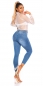 Preview: Push-Up Jeans im Highwaist-Look - blue washed