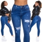 Preview: Sexy Skinny Jeans mit Vintage-Effekten - blue washed