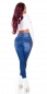 Preview: Sexy Push Up Skinny Jeans mit Used-Effekten - blue washed