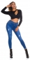 Preview: Basic Push Up Skinny Jeans mit leichten Used-Effekten - blue washed