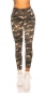 Preview: High Waist Stretch-Jeans im Used-Look - camouflage