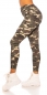 Preview: High Waist Stretch-Jeans im Used-Look - camouflage