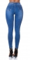 Preview: Basic Push Up Skinny High Waist Jeans in blue washed