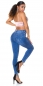 Preview: Basic Push Up Skinny High Waist Jeans in blue washed