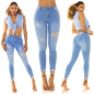 Preview: Perfect Fit Stretch-Jeans im Used Look - blue washed