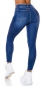 Preview: Sexy Stretch Jeans im Used-Look - blue washed