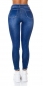 Preview: Sexy Stretch Jeans im Used-Look - blue washed