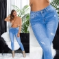 Preview: Moderne Röhren-Jeans mit PushUp und Vintage-Effekten in blue washed