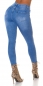 Preview: Moderne Röhren-Jeans mit PushUp und Vintage-Effekten in blue washed