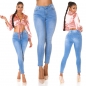 Preview: Moderne Push Up Skinny Jeans in light blue