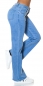 Preview: High Waist Bootcut Schlag Jeans - blue washed