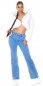 Preview: High Waist Bootcut Schlag Jeans - blue washed