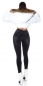 Preview: Stretch Skinny Jeans mit Knopfleiste - schwarz