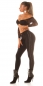 Preview: Sexy Stretch-Hose mit raffinierten Schnürrung - schwarz