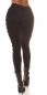 Preview: Sexy Stretch-Hose mit raffinierten Schnürrung - schwarz