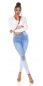 Preview: Moderne Skinny Jeans mit schönem Farbverlauf - light blue