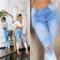 Preview: Moderne Skinny Jeans mit schönem Farbverlauf - light blue