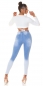 Preview: Moderne Skinny Jeans mit schönem Farbverlauf - light blue