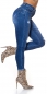 Preview: Sexy Push Up Skinny Jeans mit Used-Effekten - blue washed