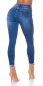 Preview: Sexy Skinny Stretch-Jeans mit Used-Effekten - blue washed